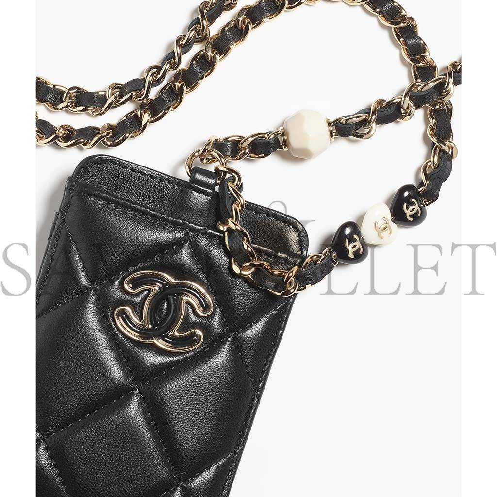 CHANEL CARD HOLDER WITH CHAIN AP3229 B10183 94305 (10*7*0.5cm)